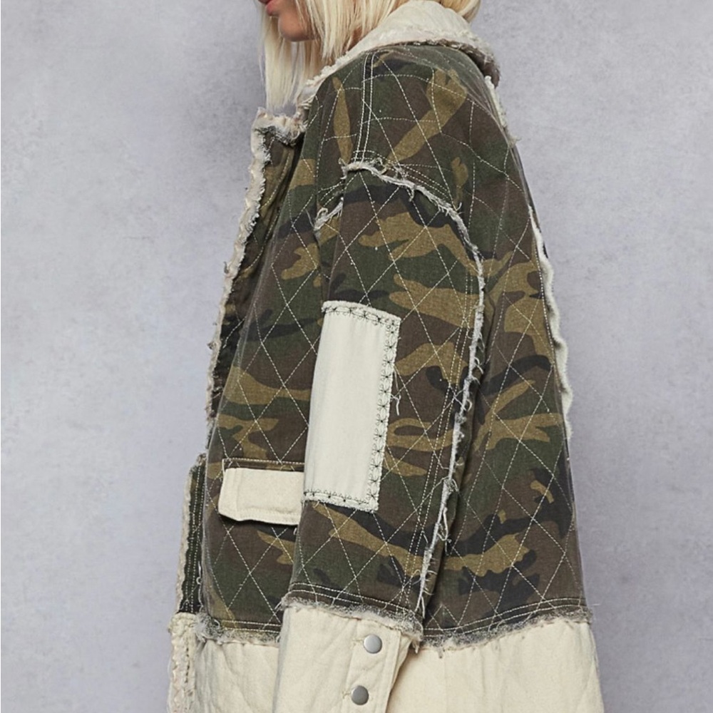 POL Camouflage and Cream Blazer